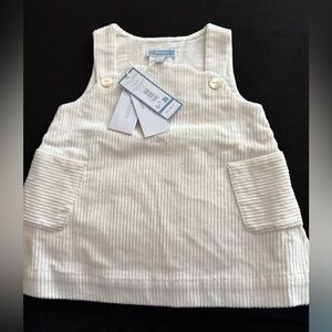 Jacadi Cream Corduroy Pinafore Dress